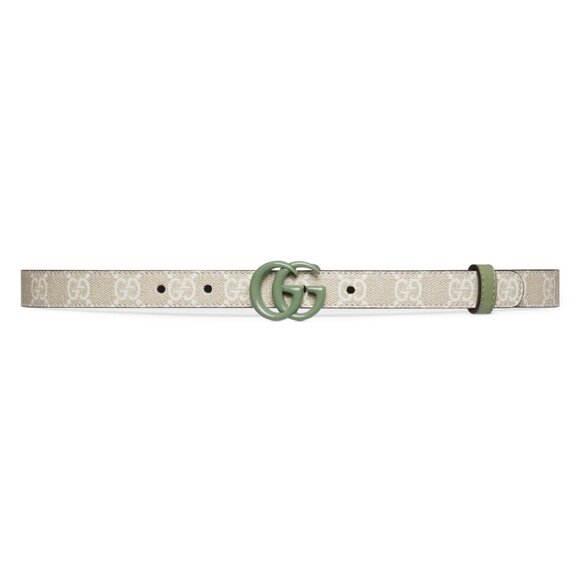 GUCCI Women’s GG Marmont Logo Buckle Belt Green 80cm